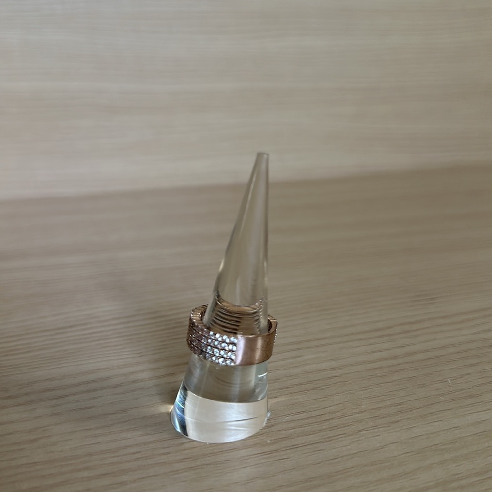 Express Rose Gold Rhinestone Ring 8 - Picture 2 of 9